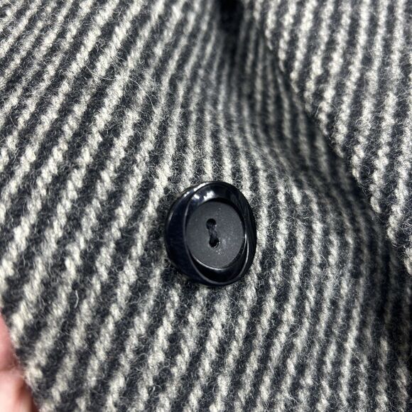 Vintage Bromleigh Coat ILGWU Union Made Gray Stripe Scarf Pure Wool Small/Medium - Picture 16 of 16